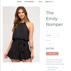Thrive Boutique Black Romper